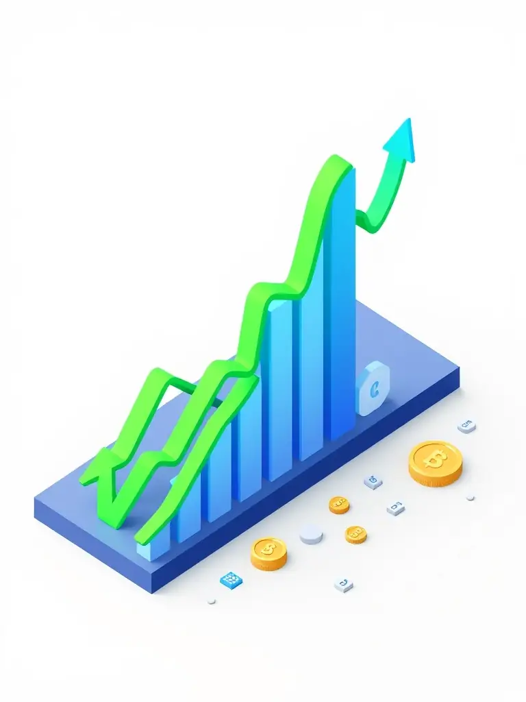 A graph showing positive financial growth trends, illustrating the potential for increased revenue and profitability through our solutions.